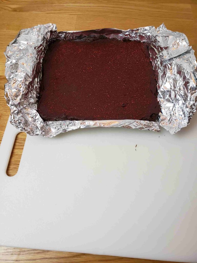 fudge removed from pan