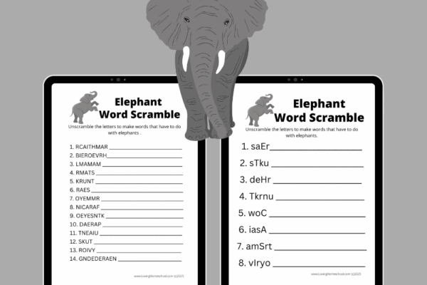 Elephant Word Scramble Printables Pinterest Pin