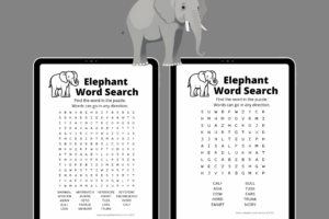Elephant Word Search Printables Pinterest Pin