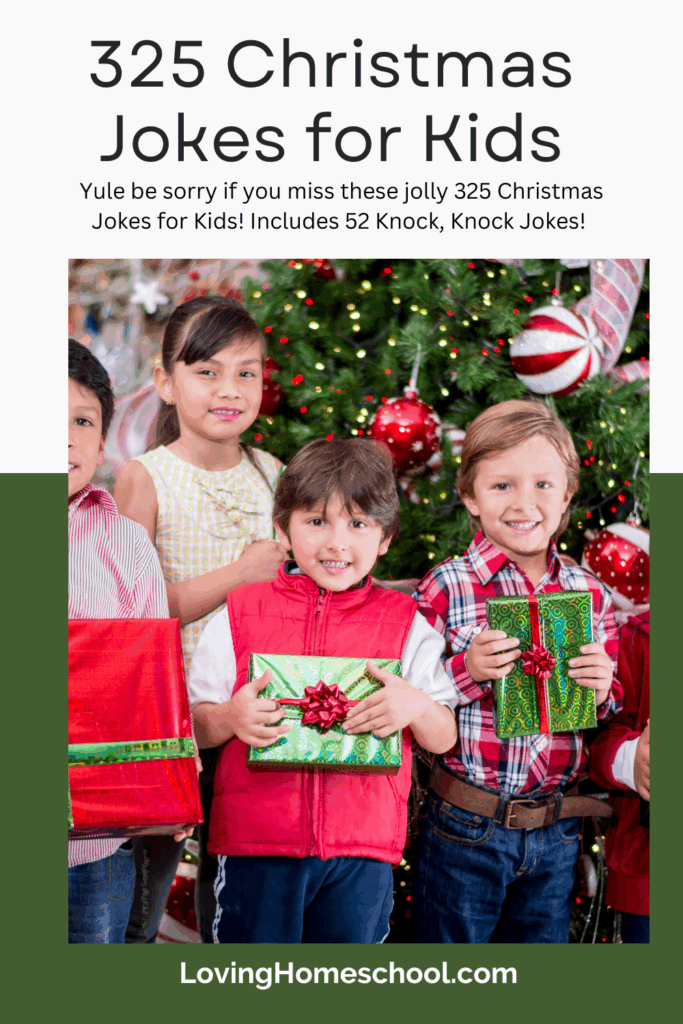 325 Christmas Jokes for Kids Pinterest Pin