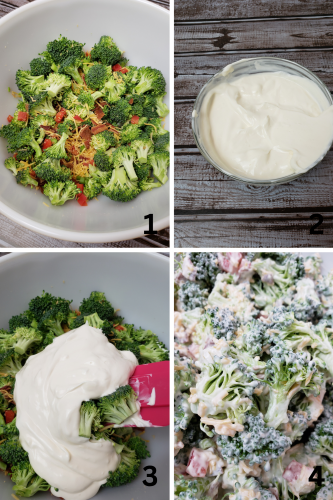 Broccoli Salad 1-4 Process Shot