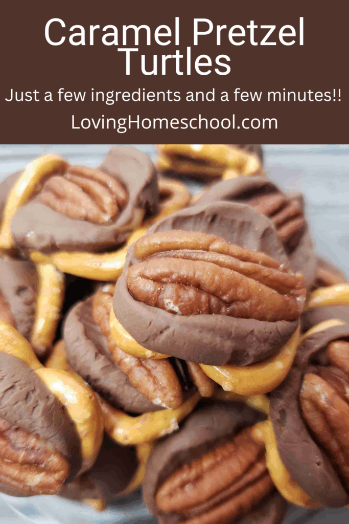 Caramel Pretzel Turtles Pinterest Pin