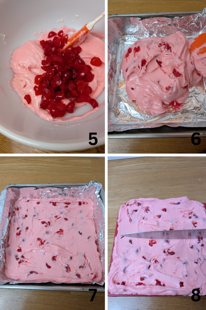 Chocolate Covered Cherry Fudge 5-8 Process Shots for fudge