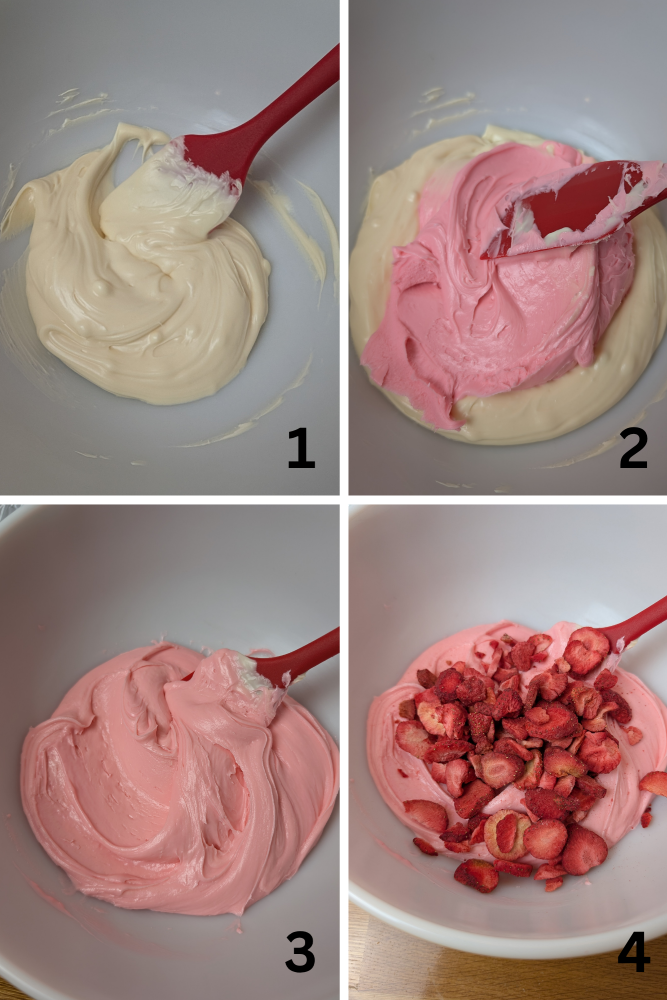 Easy Strawberry Fudge 1-4 Process Shots