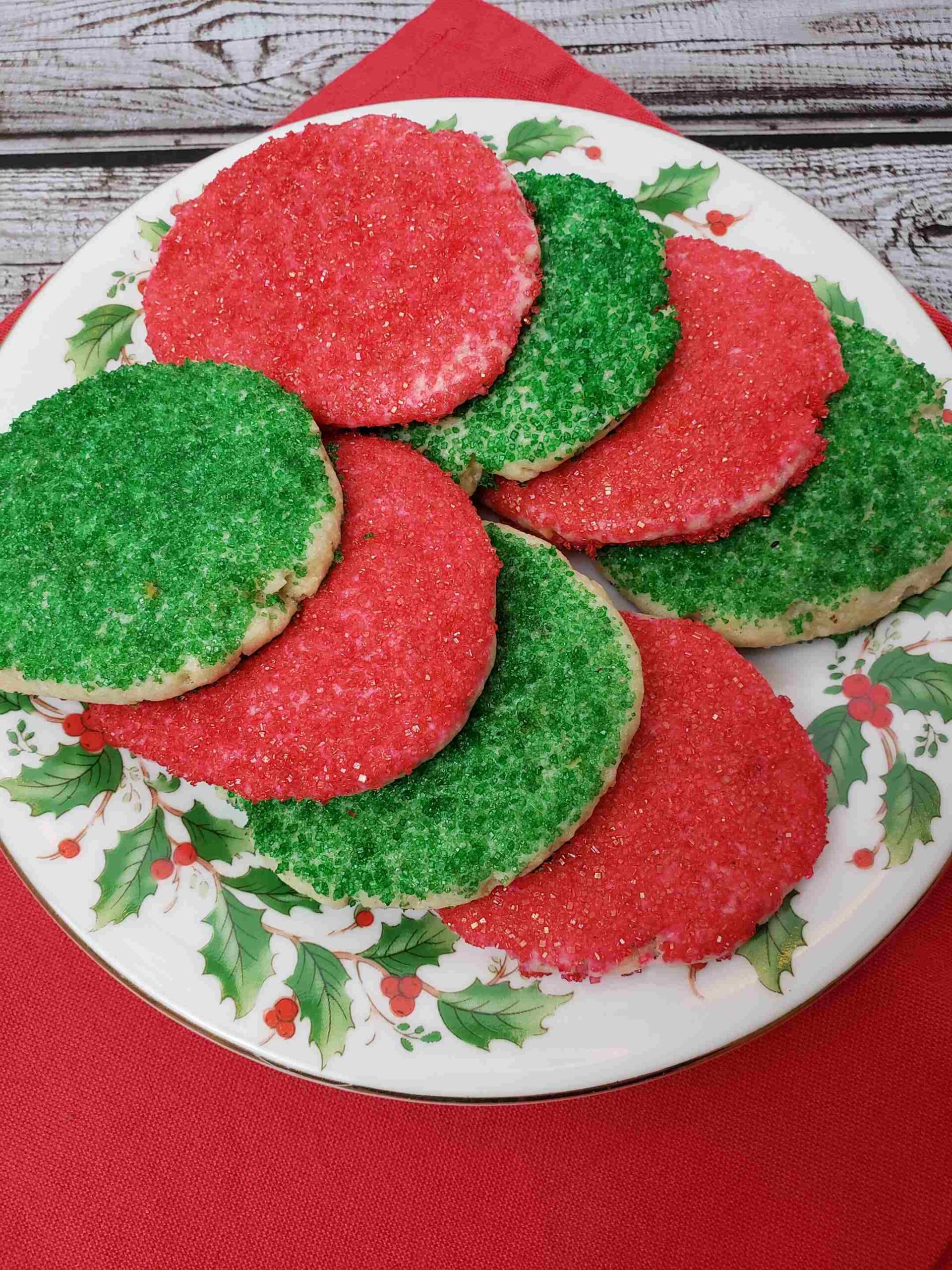 Norwegian Cookies on a Christmas plate