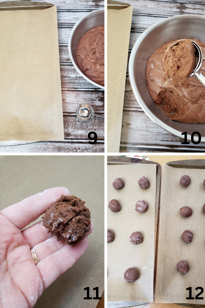 Triple Chocolate Truffle Cookies 9-12 Process Shots