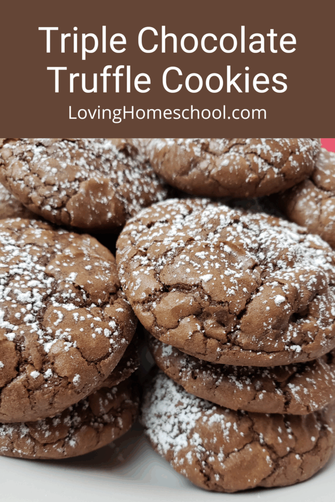 Triple Chocolate Truffle Cookies Pinterest Pin
