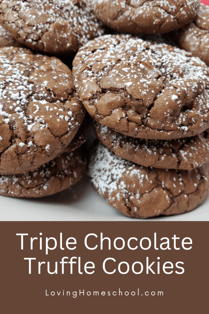 Triple Chocolate Truffle Cookies Pinterest Pin