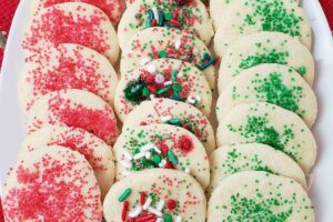 Vintage PA Dutch Sand Tarts on white plate