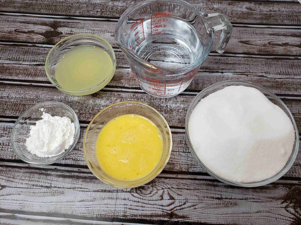 ingredients for Vintage Lemon Butter