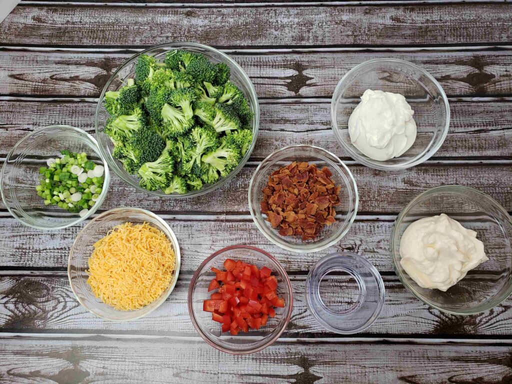 ingredients for broccoli salad