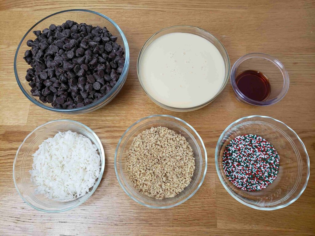 ingredients for chocolate truffles