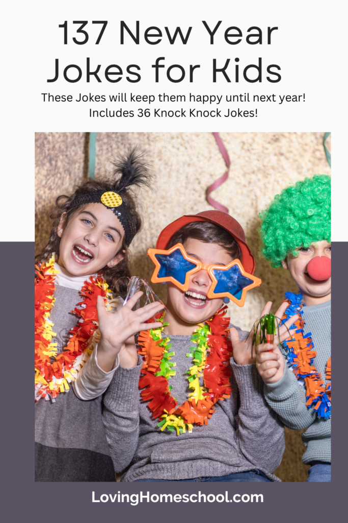 137 New Year Jokes for Kids Pinterest Pin