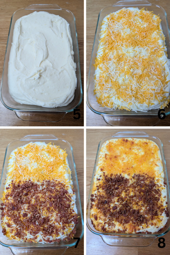 Make Ahead Mashed Potato Casserole 5-8 process shots