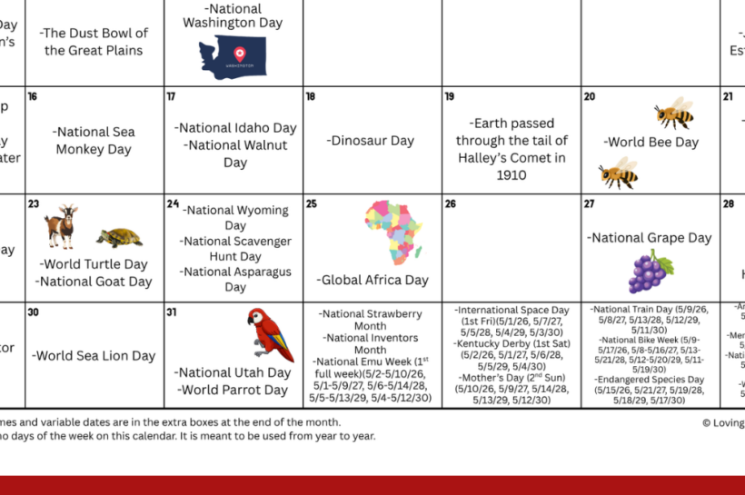 Free May Lessons for Holidays and Special Days Pinterest Pin