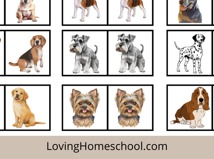 Free Printable Dogs Memory Matching Game Pinterest Pin