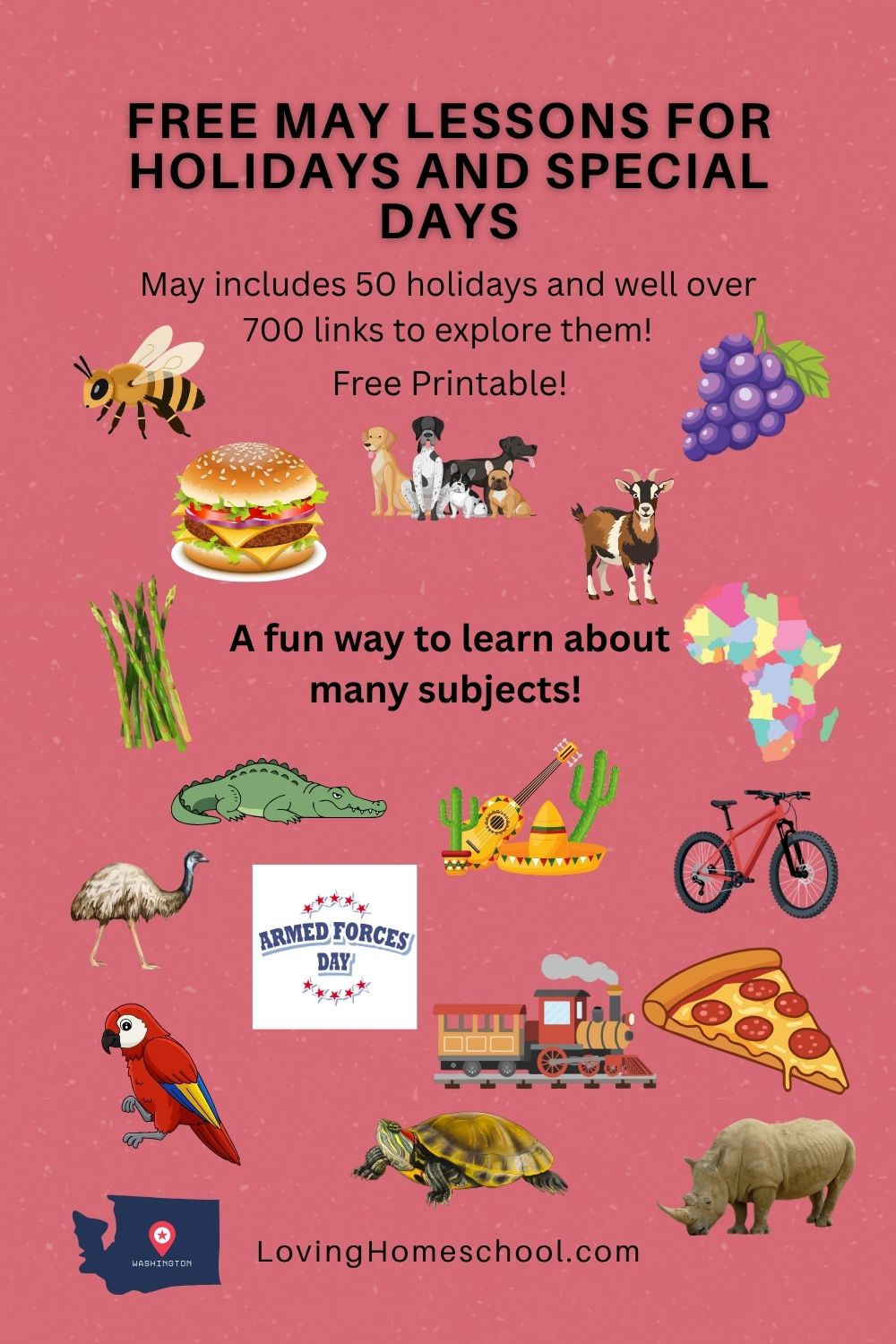 Free May Lessons for Holidays and Special Days Pinterest Pin
